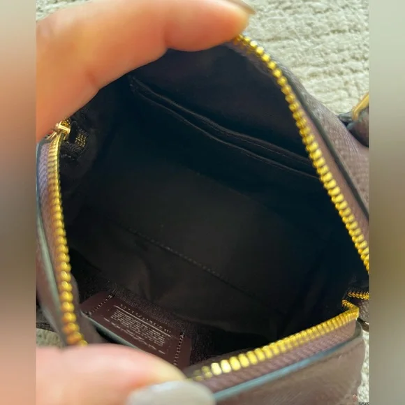 Coach Micro Bennett Satchel, Oxblood Heart Glitter - Picture 14 of 16